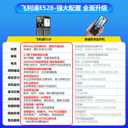 PHILIPS 飞利浦 E528 火山灰 移动联通电信全网通4G