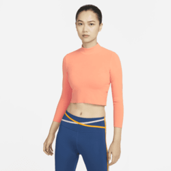 NIKE 耐克 Yoga Dri-FIT Luxe 女子长袖短款上衣 DR2204-871