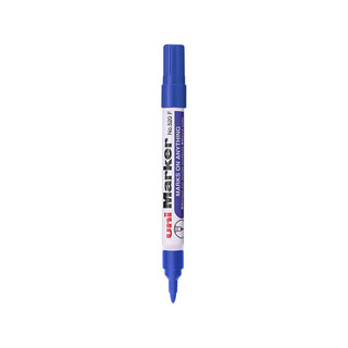uni 三菱铅笔 520F 单头油性记号笔 蓝色 单支装