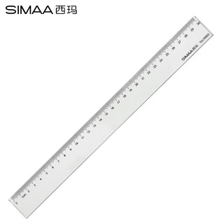 SIMAA 西玛 19869 学生绘图尺 30cm 透明