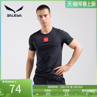 SALEWA 沙乐华 速干t恤男女夏季吸湿透气排汗快干科技跑步户外短袖（M、白色-女款）