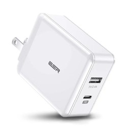 ESR 亿色 适用于iPhone14/13/12充电器30W 双口快充头PD苹果Pro/Max