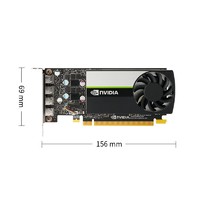 LEADTEK 丽台 NVIDIA T1000 8G GDDR6 CUDA核心896 图灵架构 多屏/平面制图设计专业显卡