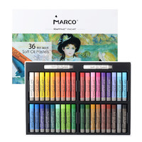 MARCO 马可 拉菲尼系列重彩油画棒36色蜡笔套装24色蜡笔油画棒不脏手儿童油画棒学生涂鸦手绘画画套装