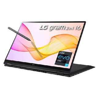 LG 乐金 gram 16 2021款 十一代酷睿版 16.0英寸 轻薄本 黑色 (酷睿i7-1165G7、核芯显卡、16GB、512GB SSD、2K、IPS、60Hz)