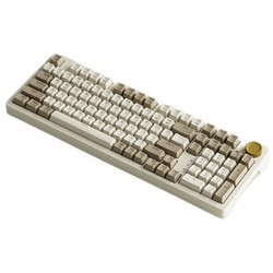 京东京造 JZ990 有线机械键盘 99键 月影黄轴 元祖灰