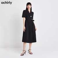 抖音超值购：ochirly 欧时力 官方旗舰店西装连衣裙女胸针收腰通勤轻奢气质裙子