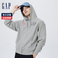 Gap 盖璞 男女装LOGO法式圈织软卫衣809003 春季情侣拉链开衫休闲外套