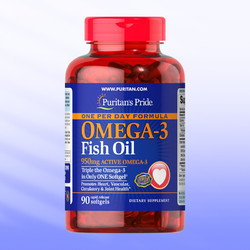 Puritan's Pride 普丽普莱 Omega-3 950mg深海鱼油软胶囊 90粒