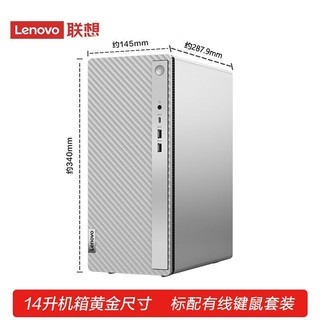 Lenovo 联想 天逸510Pro-14升12代酷睿商务办公电脑台式主机 固态硬盘|酷睿i3 8G 512G固态 单主机