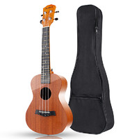 Meideal 美妙斯 曼尔乐器 尤克里里乌克丽丽ukulele单板桃花心木迷你小吉他23英寸款