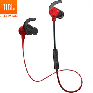 JBL 杰宝 T280BT 入耳式蓝牙无线耳机 运动耳机+手机游戏耳机 苹果安卓通用 金属钛振膜 跑步磁吸 激情红 蓝牙耳机