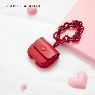 CHARLES & KEITH CHARLES&KEITH23早春新品CK6-80701197女士爱心金属链饰迷你耳机包 Red红色 XXS