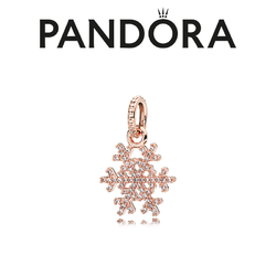 PANDORA 潘多拉 吊坠925银 时尚灵动金色镶嵌闪亮的雪花 380354CZ