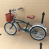 基洛夫 牌出口日本自行车单车复古日式通勤车女士公主儿童车可休闲淑女 墨绿色 单速 身高146-163CM 22英寸