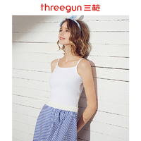 抖音超值购：THREEGUN 三枪 女士背心纯色夏季弹力吊带打底衫