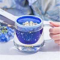 咖世家咖啡 玻璃杯 勿忘星海 400ml