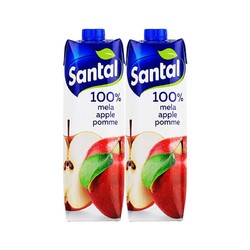 SENTROES 圣涛 SANTAL）帕玛拉特意大利 苹果汁1L*2瓶进口纯果汁饮料果蔬汁下午茶聚会