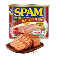 PLUS会员：SPAM 世棒 午餐肉罐头 培根口味 340g
