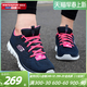 SKECHERS 斯凯奇 跑步鞋女鞋2020秋季新款运动鞋减震鞋子一脚蹬跑鞋66666110