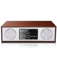 PHILIPS 飞利浦 CD/USB迷你复古木质无线蓝牙HIFI桌面台式音箱