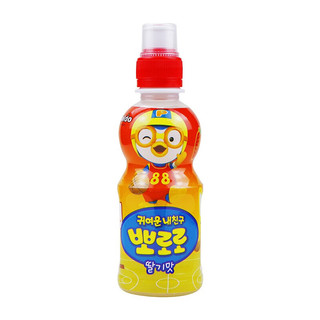 啵乐乐（Pororo） 韩国原装进口儿童乳酸菌混合果味饮料235mL小瓶装 草莓味235ML*24瓶