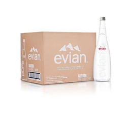 evian 依云 天然矿泉水 750ml*12瓶 玻璃瓶装