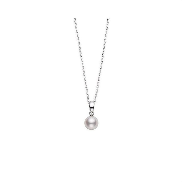 MIKIMOTO 御木本 日本直邮Mikimoto御木本锁骨链珍珠吊坠简约满天星蛇骨链母贝银色