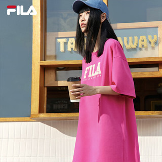 FILA 斐乐 官方女子连衣裙2023时尚休闲针织连衣裙