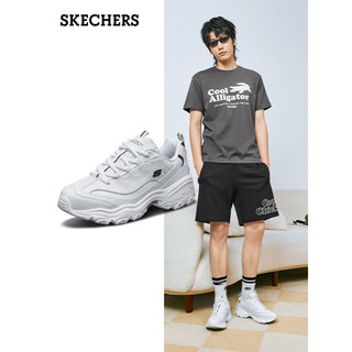 SKECHERS 斯凯奇 男款复古厚底增高时尚熊猫鞋52676 白色/黑色 41