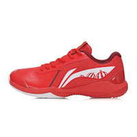 LI-NING 李宁 雷霆 Lite 男子羽毛球鞋 AYTS020-3 赤焰红 43