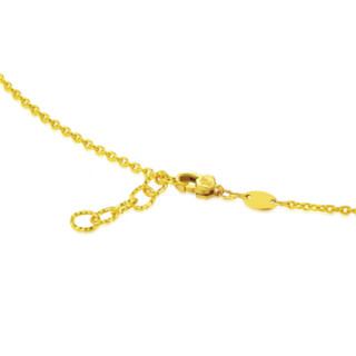 LUKFOOK JEWELLERY 六福珠宝 GDGTBN0001A 花叶心形足金项链 43cm 4.78g