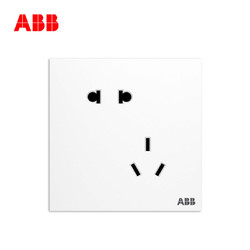 ABB 盈致系列 CA205 斜五孔插座 典雅白 10只装