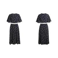 ochirly 欧时力 黑标系列 女士中长款连衣裙 1RH3085880 黑色 M