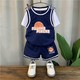 巴拉巴拉 男童夏装套装2021年新款洋气宝宝篮球服潮儿童帅气短袖运动两件套