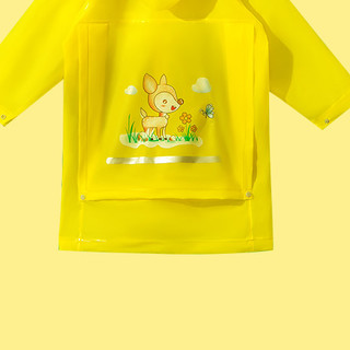BradMiller 布拉米勒 儿童雨衣 卡通小鹿款 黄色 M