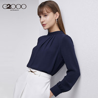 G2000女装长袖雪纺衬衫法式优雅百搭设计感气质上衣小众气质衬衣