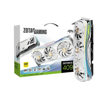 ZOTAC 索泰 GeForce RTX 4090 AMP Extreme AIRO 月白 显卡 24GB 白色