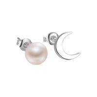gN pearl 京润珍珠 3434000000107 月亮不对称珍珠耳钉