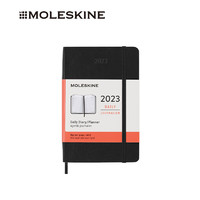 MOLESKINE 2023年12个月 经典日程本笔记本 软面口袋型黑色日记本