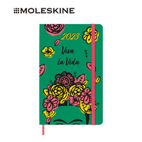 MOLESKINE 意大利  Frida Kahlo艺术家2023年12个月大型绿色日记本 艺术插画设计手账本