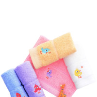 GRACE 洁丽雅 7040 儿童毛巾 5条 橙色+白色+粉色+紫色+蓝色 50*24cm