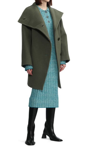 Acne Studios 饰口袋斜排扣绒面外套