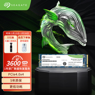 SEAGATE 希捷 500GB SSD固态硬盘 M.2（NVMe协议）酷鱼BC510 高速PCIe Gen 4.0