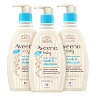 黑卡会员：Aveeno 艾惟诺 每日倍护 洗发沐浴二合一 354ml*3瓶 压泵装