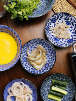 美浓烧 陶瓷小盘子日式凉菜点心盘创意小吃碟水果蛋糕碟 家用深盘