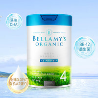 BELLAMY'S 贝拉米 有机婴儿配方奶粉白金版含有机A2蛋白800g/罐 4段单罐装（含税包邮）