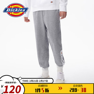 Dickies 帝客 休闲裤 脚口可调节猪鼻扣印花长裤 无忧搭休闲裤男7027 中羽灰 M