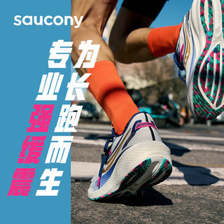 saucony 索康尼 胜利20男女跑鞋缓震跑步鞋专业训练运动鞋灰金42