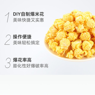 热烈 三合一爆米花200g*6零食原料球形奶油焦糖商用油糖玉米粒